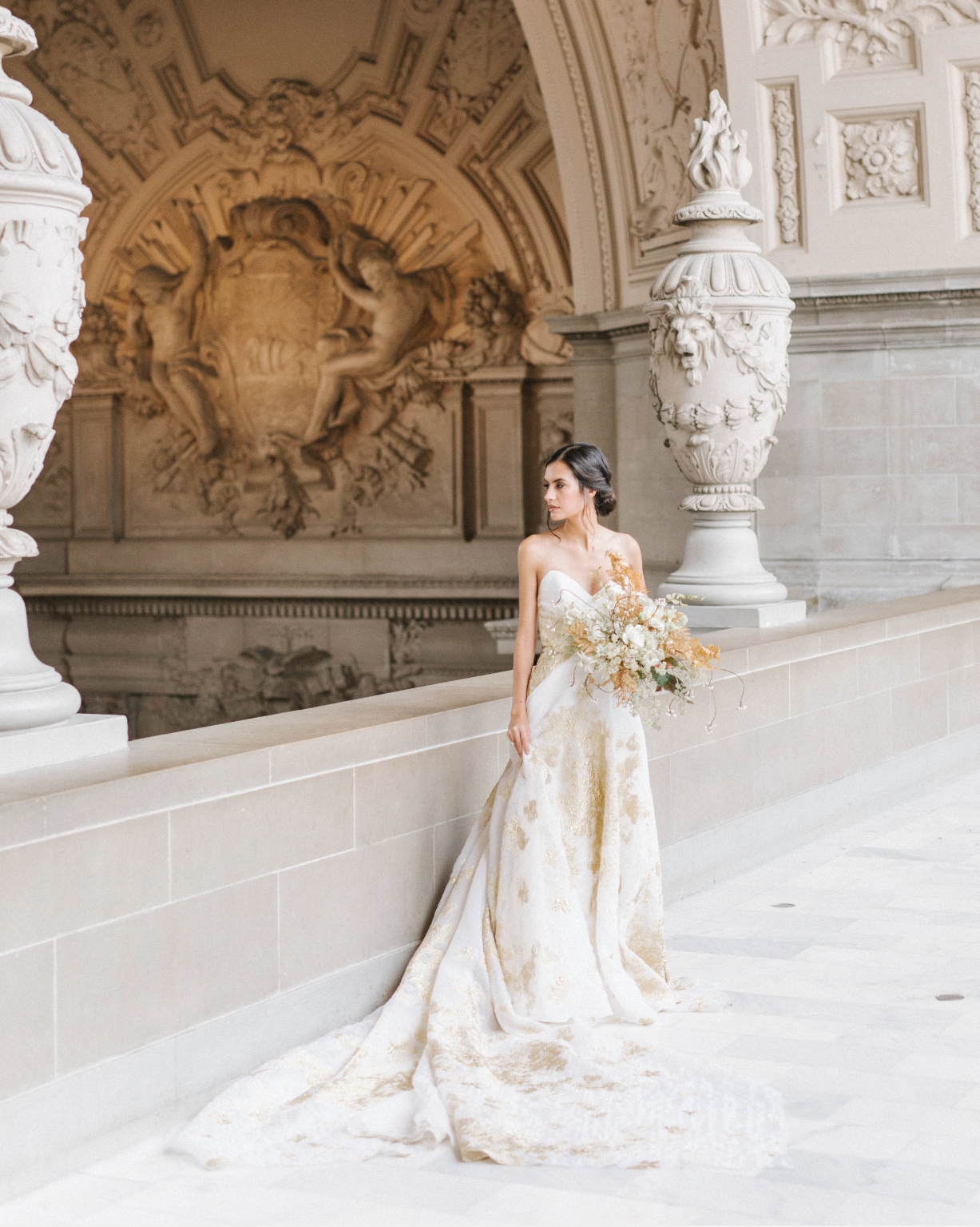 Claire Pettibone 'Raven' wedding dress, Still Life