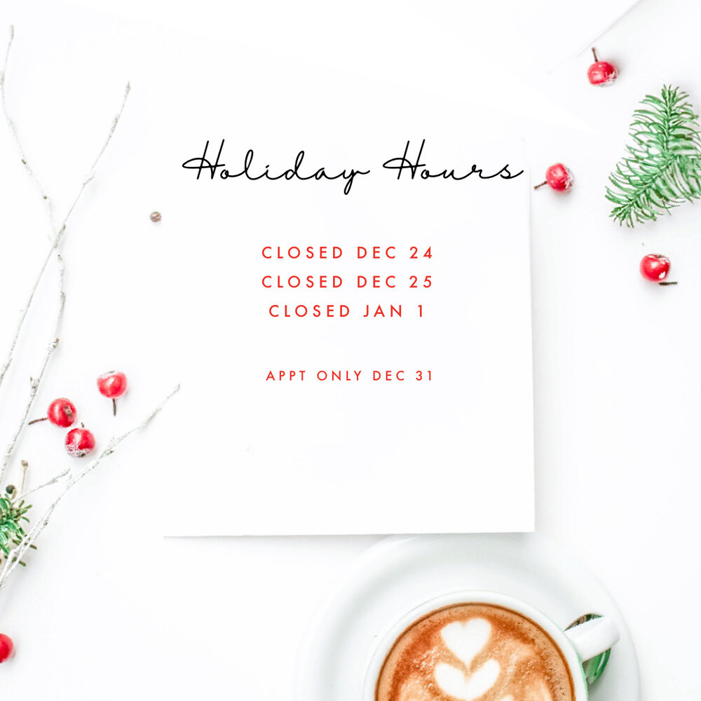 2019 Holiday Hours. Desktop Image
