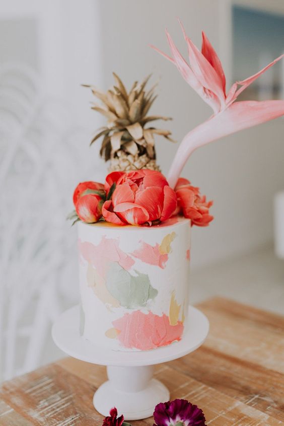 coral tropical boho wedding cake.jpg