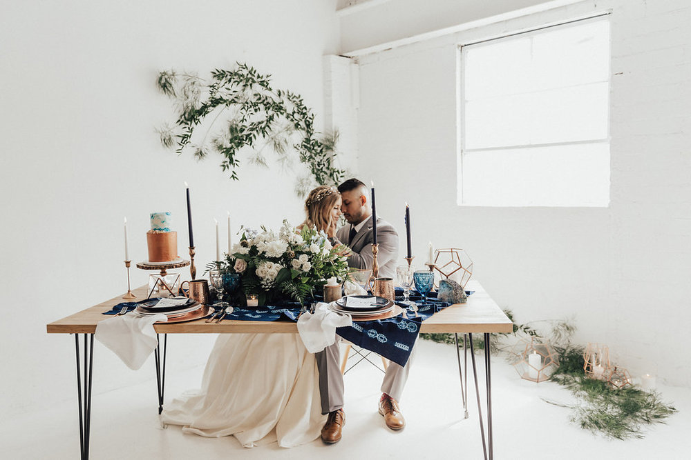 fall wedding sweetheart table