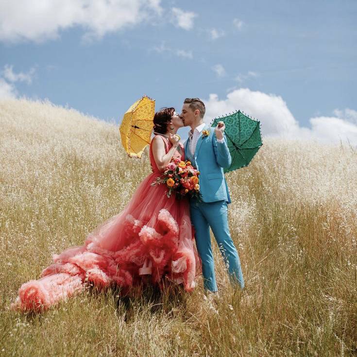 Painting Love in Hues: Non-White Wedding Gowns that Redefine Tradition Image
