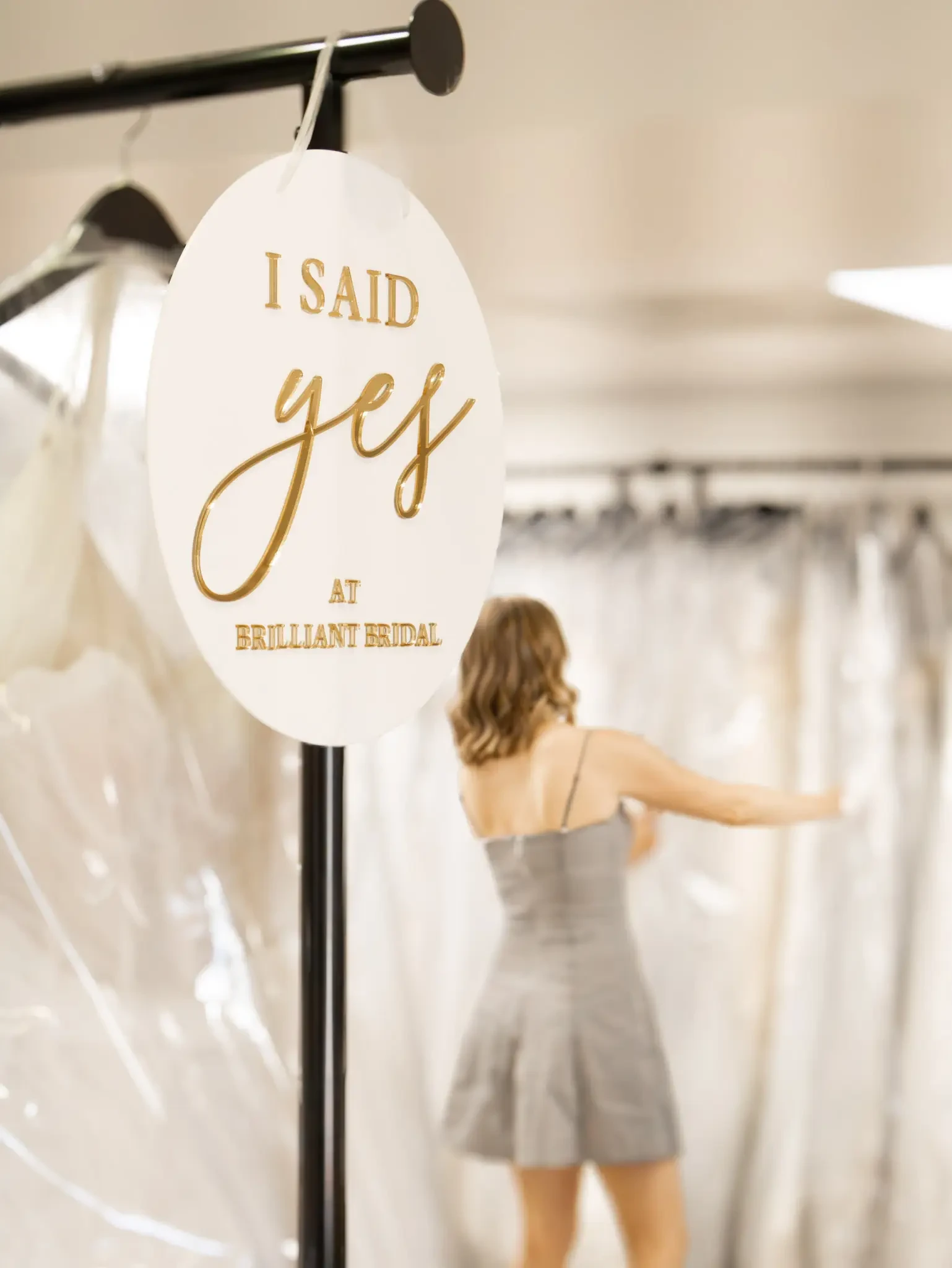 Bride shopping at Brilliant Bridal Las Vegas