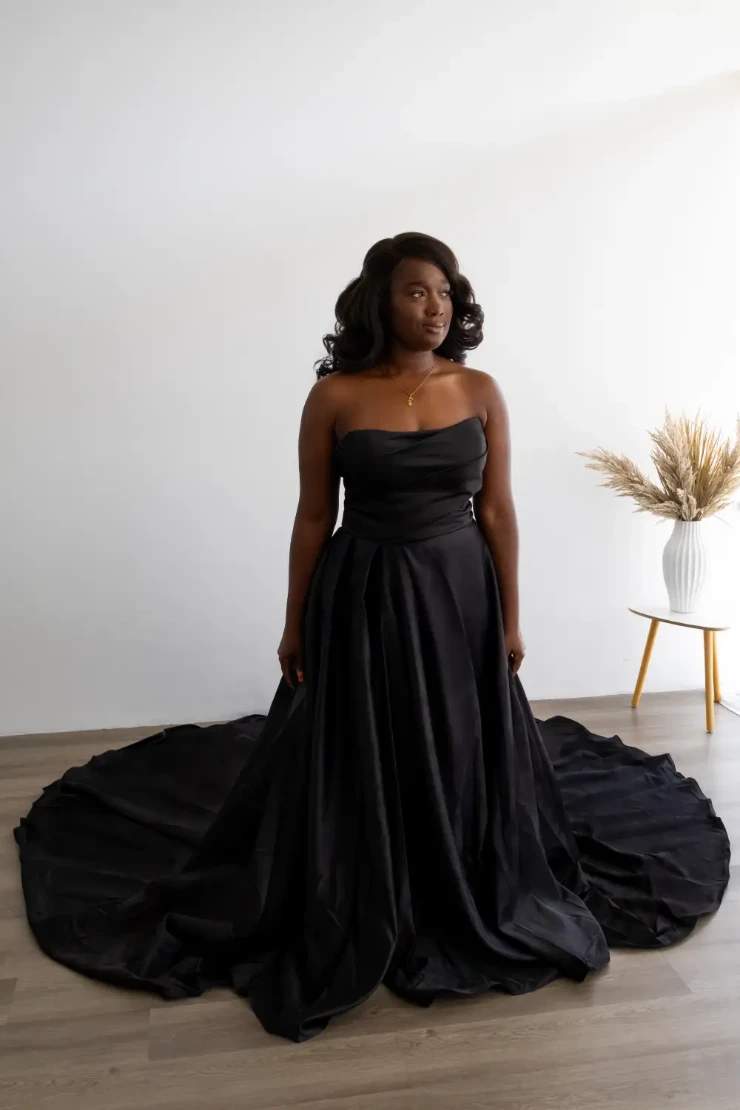 Private Collection Angie Black Satin Default Thumbnail Image